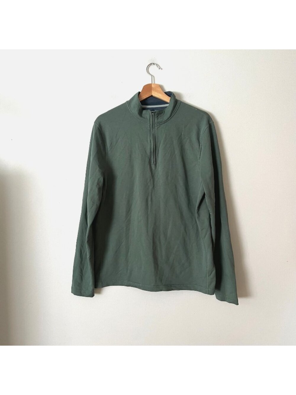 J. Crew Performance Green Quarter-Zip Pullover Top Men's Size Medium